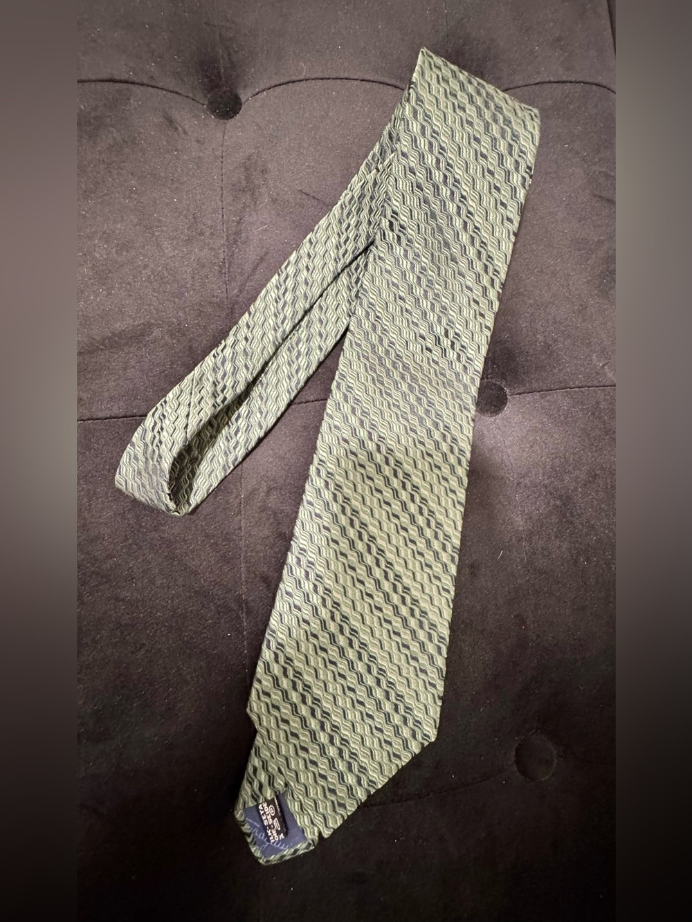 SALVATORE FERRAGAMO Silk Tie ITALY Green EUC